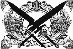 Valhalla chains dark cloud
 sword tattoo idea