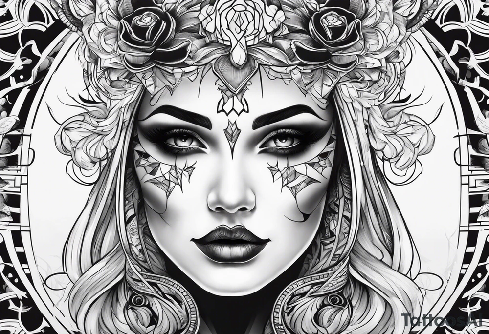 ghost face tattoo idea