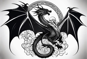 Dragon flying tattoo idea