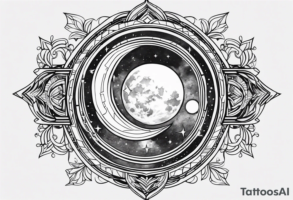sacred moon tattoo idea