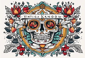 kingdom vintage tattoo style old school traditional tattoo idea