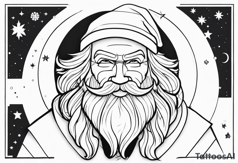 santa full body tattoo idea