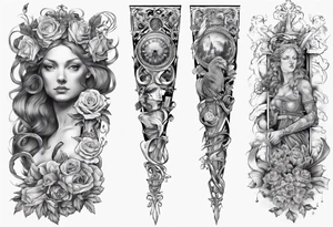 Renaissance sleeve tattoo idea