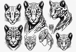 cybernetic ocelot tattoo idea