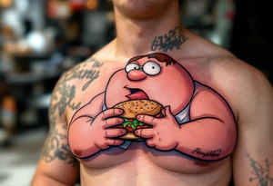 Peter Griffin eating a sandwich tattoo idea