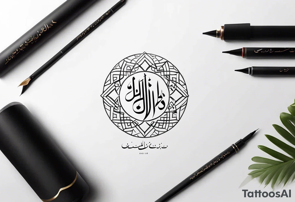 Quote in arabic calligraphy tattoo idea