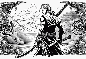 Zoro from one piece tattoo idea