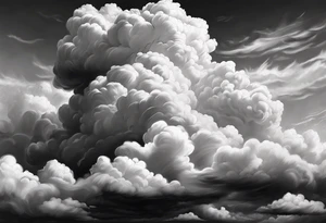 beautiful cumulous clouds after a storm tattoo idea