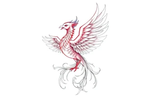 Powerful Phoenix rising tattoo idea