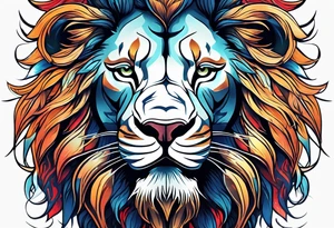 Lion head fierce tattoo idea