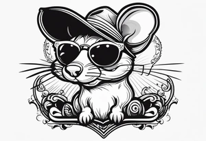 I have a gangster rat currently, El caponr style,  design something that goes with it tattoo idea