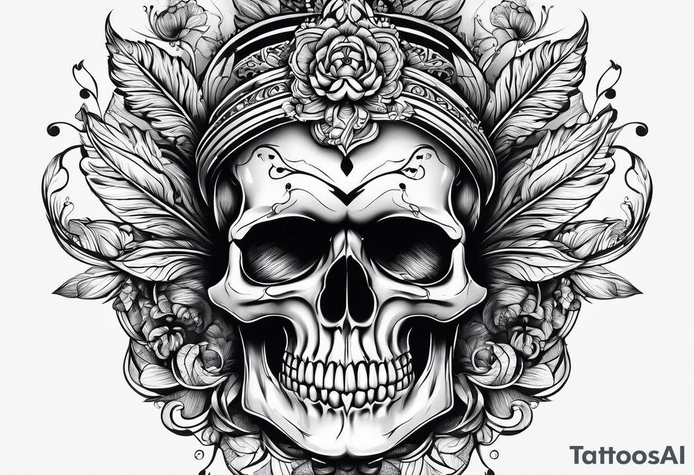 Skull tattoo idea
