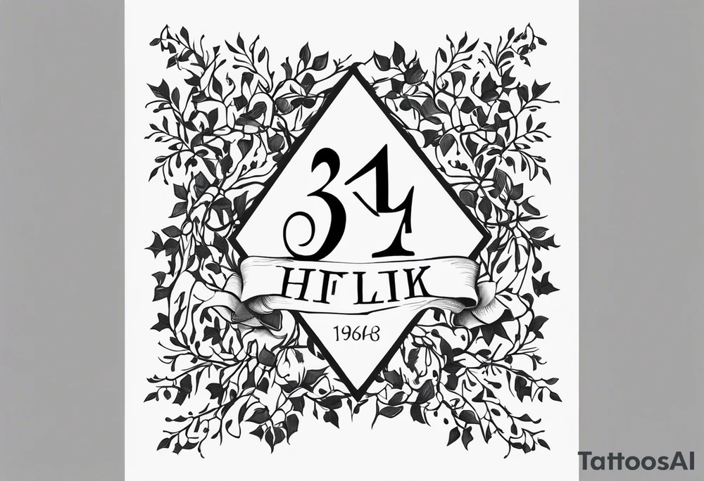 31.8742° N, 91.1366° W, with very simple ivy vines on both sides.  it will be small fine line on the back of the arm above the elbow tattoo idea