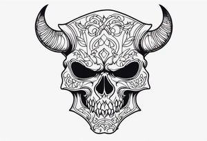 devil skull tattoo idea