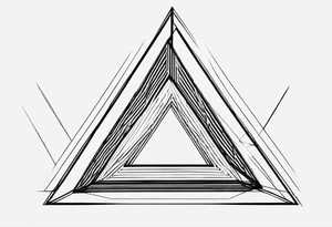 A triangle with nothing inside of it very simple, just a few lines tattoo idea