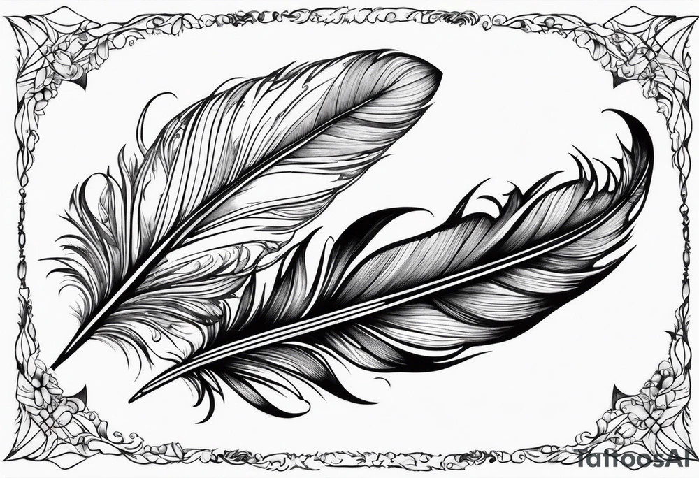 Feather tattoo design tattoo idea