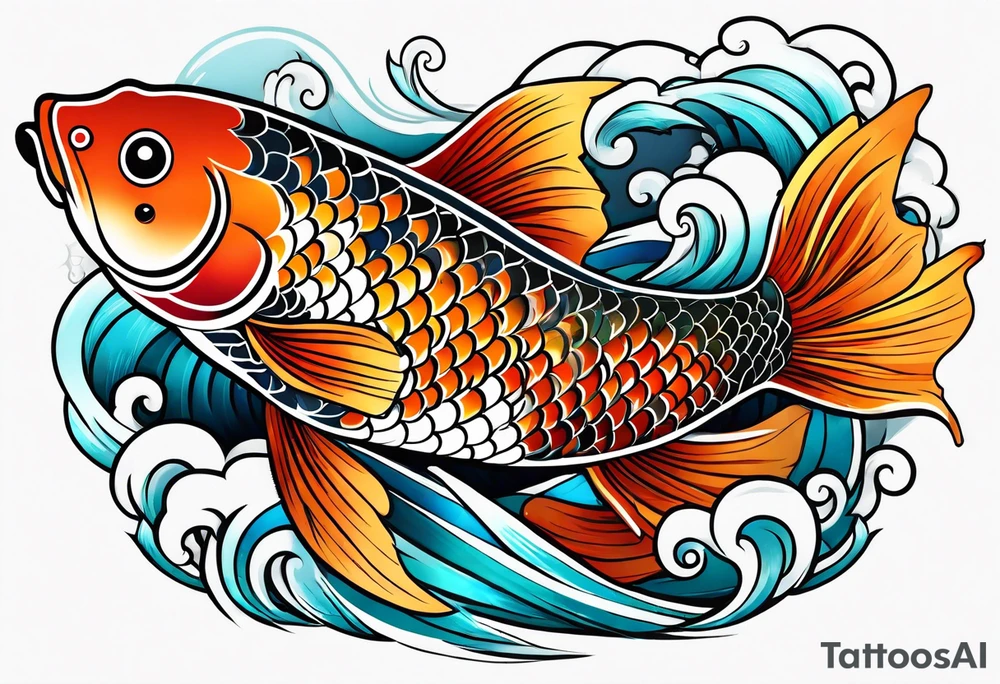 Koi fish tattoo idea