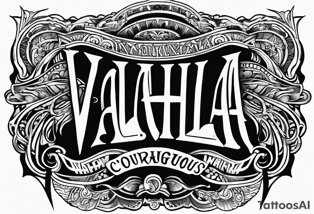 Valhalla courageous warrior tattoo idea