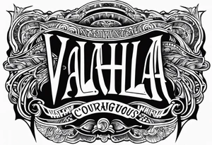 Valhalla courageous warrior tattoo idea