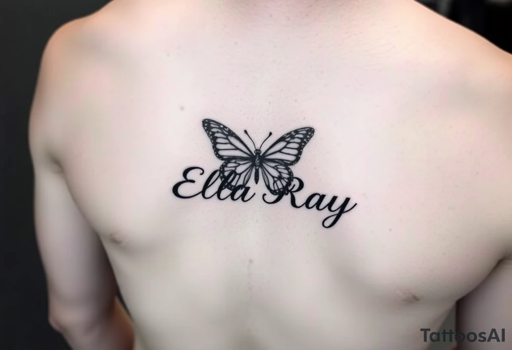 name 
EllaRay with a butterfly tattoo idea