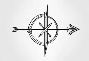arrow and bow tattoo idea