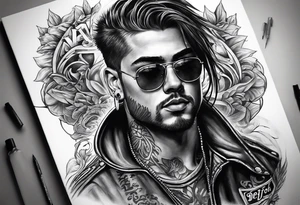 something related to a person named Altin Beck, He is a gang member of a motorcycle club and of a very stylish young man, I want my name on the tattoo tattoo idea