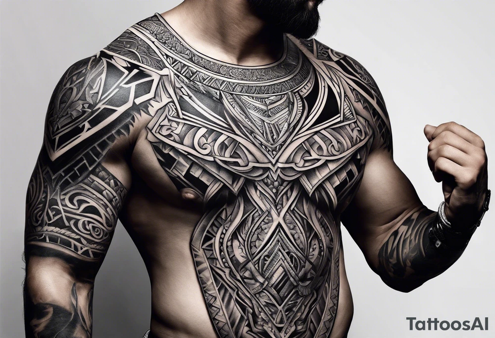 Armor sleeve tattoo idea
