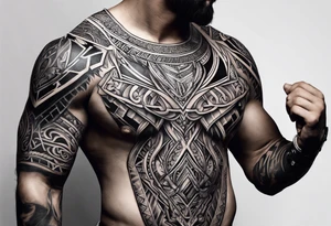 Armor sleeve tattoo idea