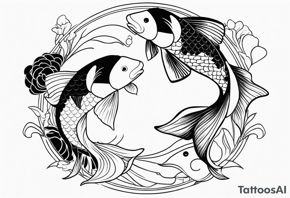 Pisces koi fish tattoo idea