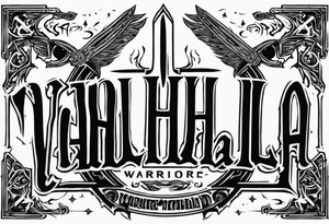 Valhalla  warrior soldier  Sword tattoo idea
