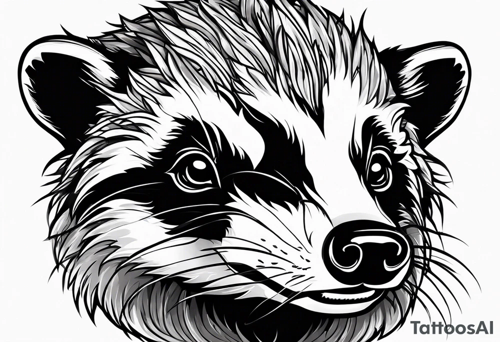 Angry badger tattoo idea
