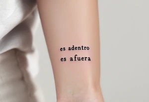 como es adentro es afuera tattoo idea