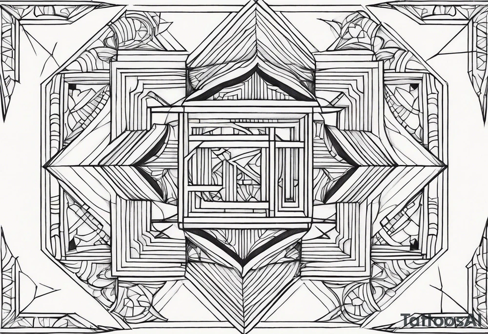 Geometric Shapes tattoo idea