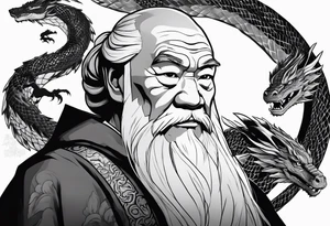 Uncle iroh with Dragon tattoo idea