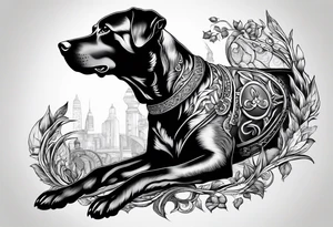 Dog memorial tattoo idea