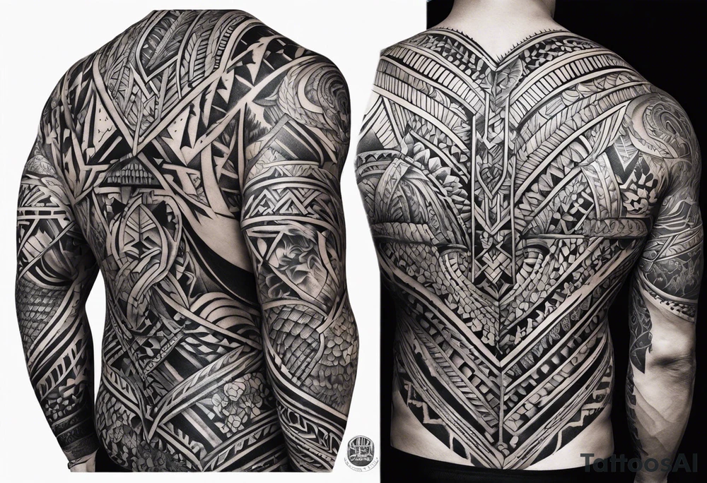 Samoan back tattoo tattoo idea