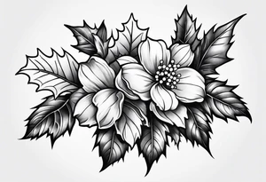 Holly flower tattoo idea