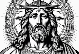 Christ the reedemer with lightning tattoo idea