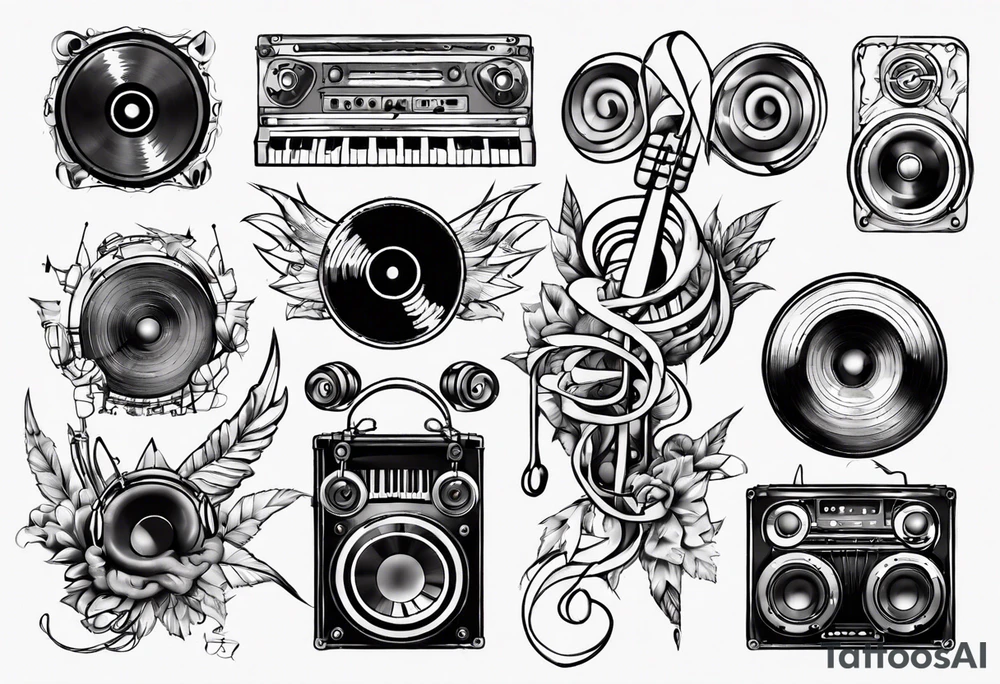 music sound tattoo idea