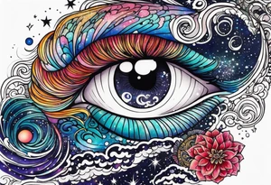 Glitter Galaxy nightmare tattoo idea