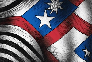 puerto ricos flag , make it look deep and detailed tattoo idea