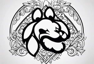 dog paw tattoo idea