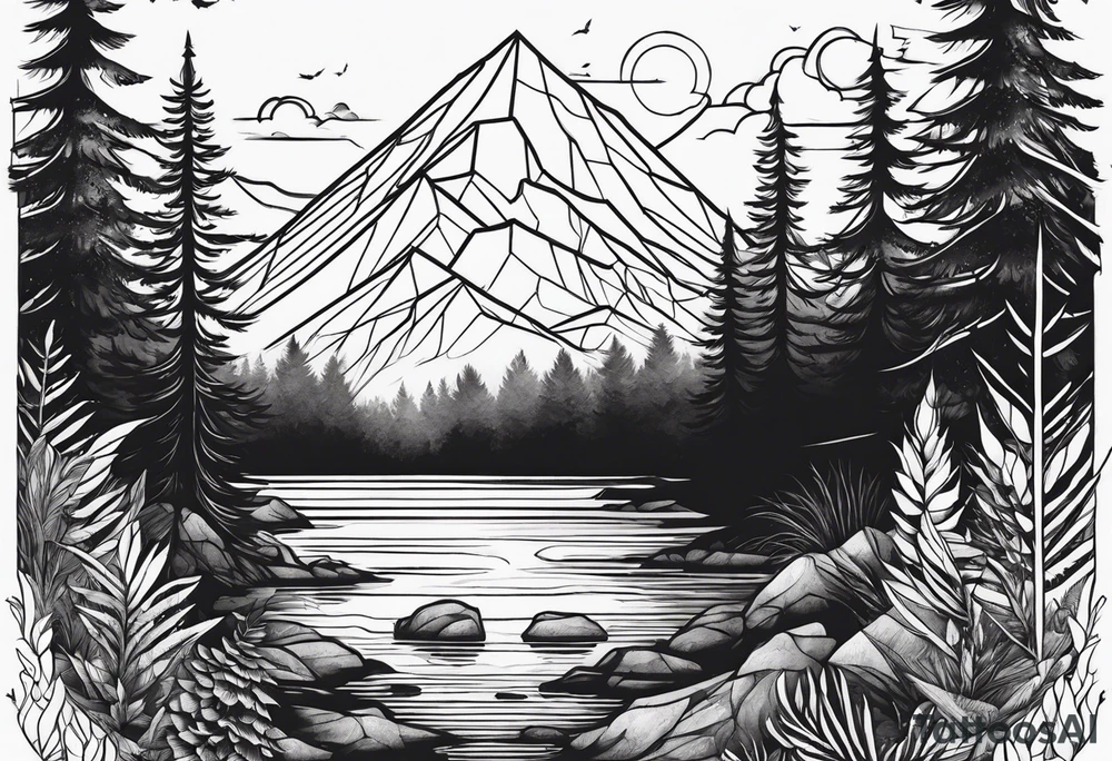 wilderness tattoo idea