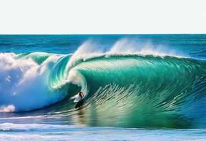 wave  "come what may" written underneath in cursive outside forearm not an oval tattoo idea
