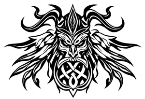 Warrior, courageous, Celtic knot infused with nature tattoo idea