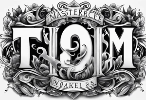 the letters tdm with smoke in the background tattoo idea