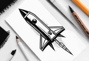 missile with a face on it tattoo idea