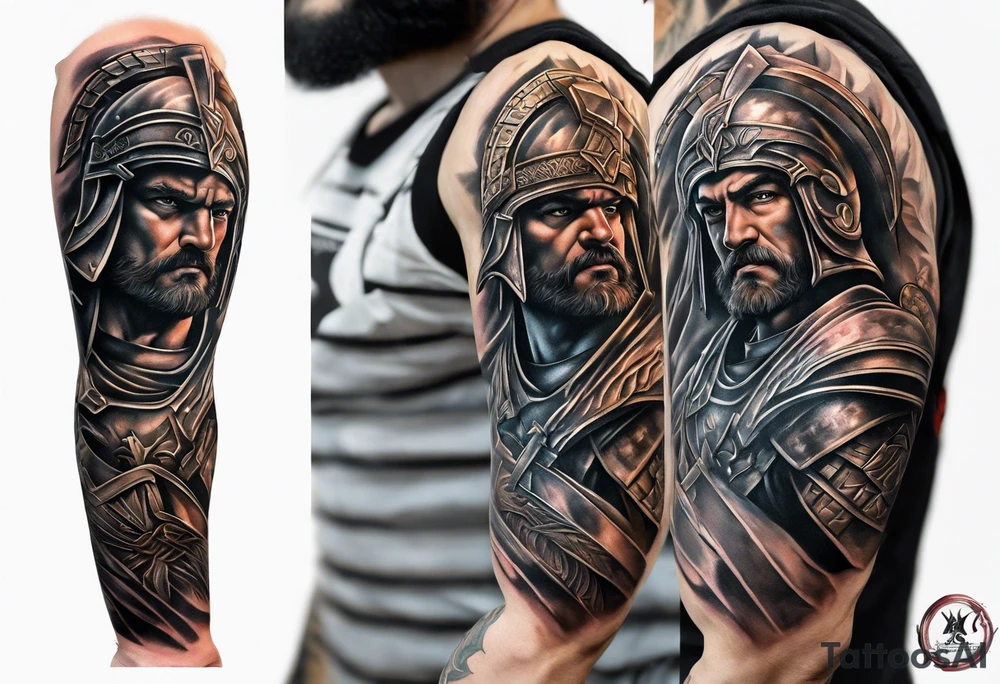 Gladiator forearm tattoo idea