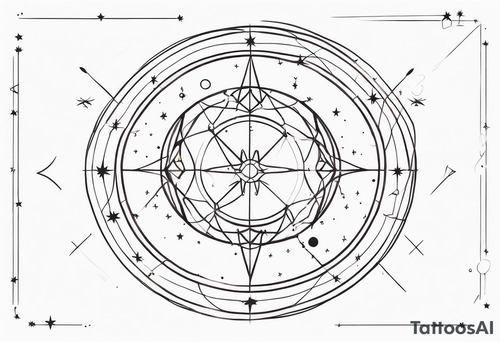 The Saggitarius constellation is intertwined with the Taurus constellation. tattoo idea