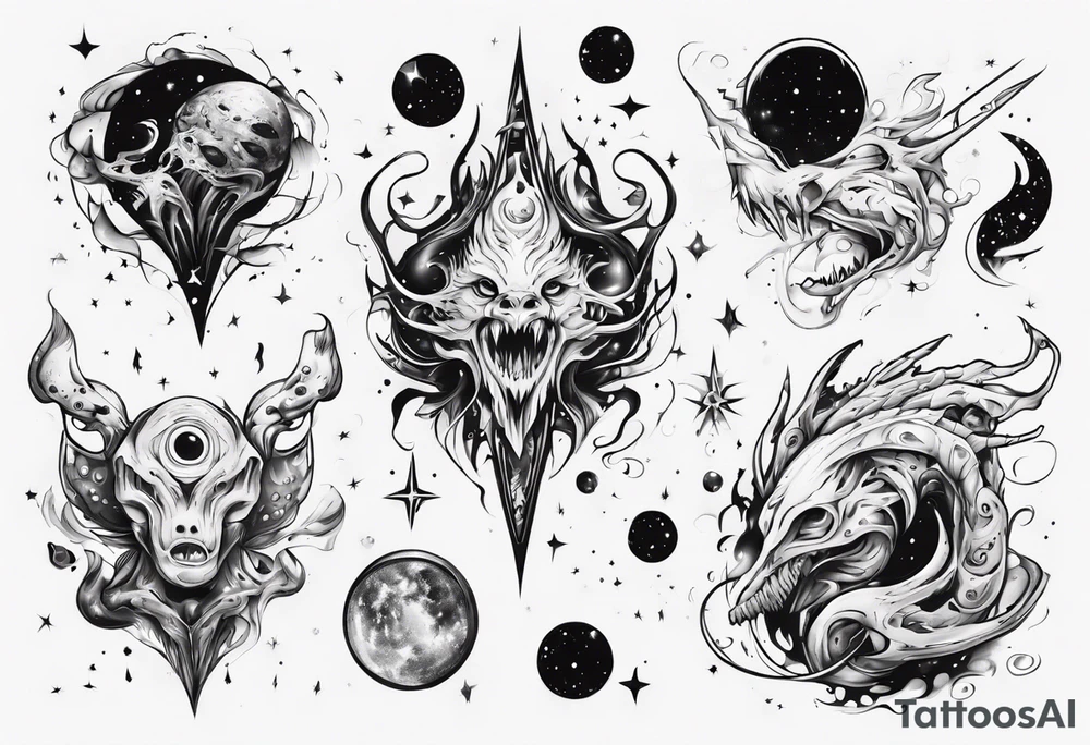 A creature who feeds of of galaxies tattoo idea